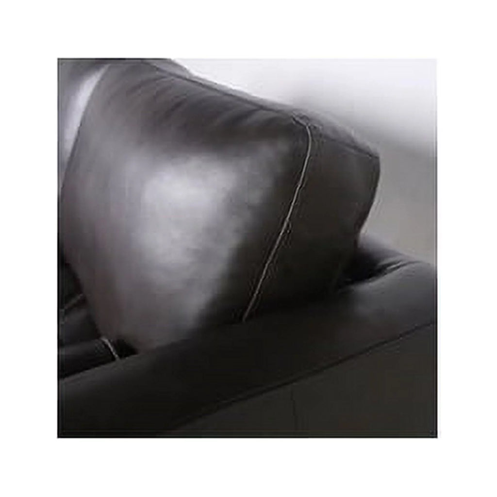Stanton Leather Sofa Tufted Seat Dark Brown V657