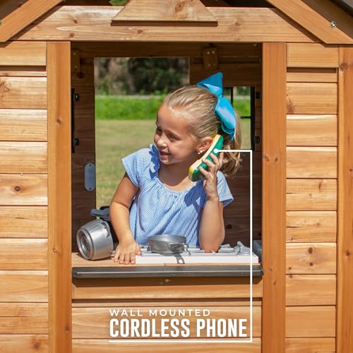 Backyard Discovery Sweetwater Cedar Wooden Kids Playhouse with Play Kitchen P65438