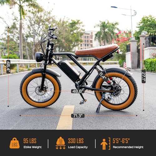 S8 Electric Bike for Adult, 1000W 20" Fat Tire, Removable Battery, 7-Speed G502644
