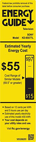 Sony 75 Inch 4K Ultra HD LED Smart Google TV X77L Series V7831