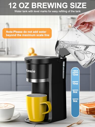 Slim Single Serve Coffee Maker for K-Cup & Ground Coffee, White S8539