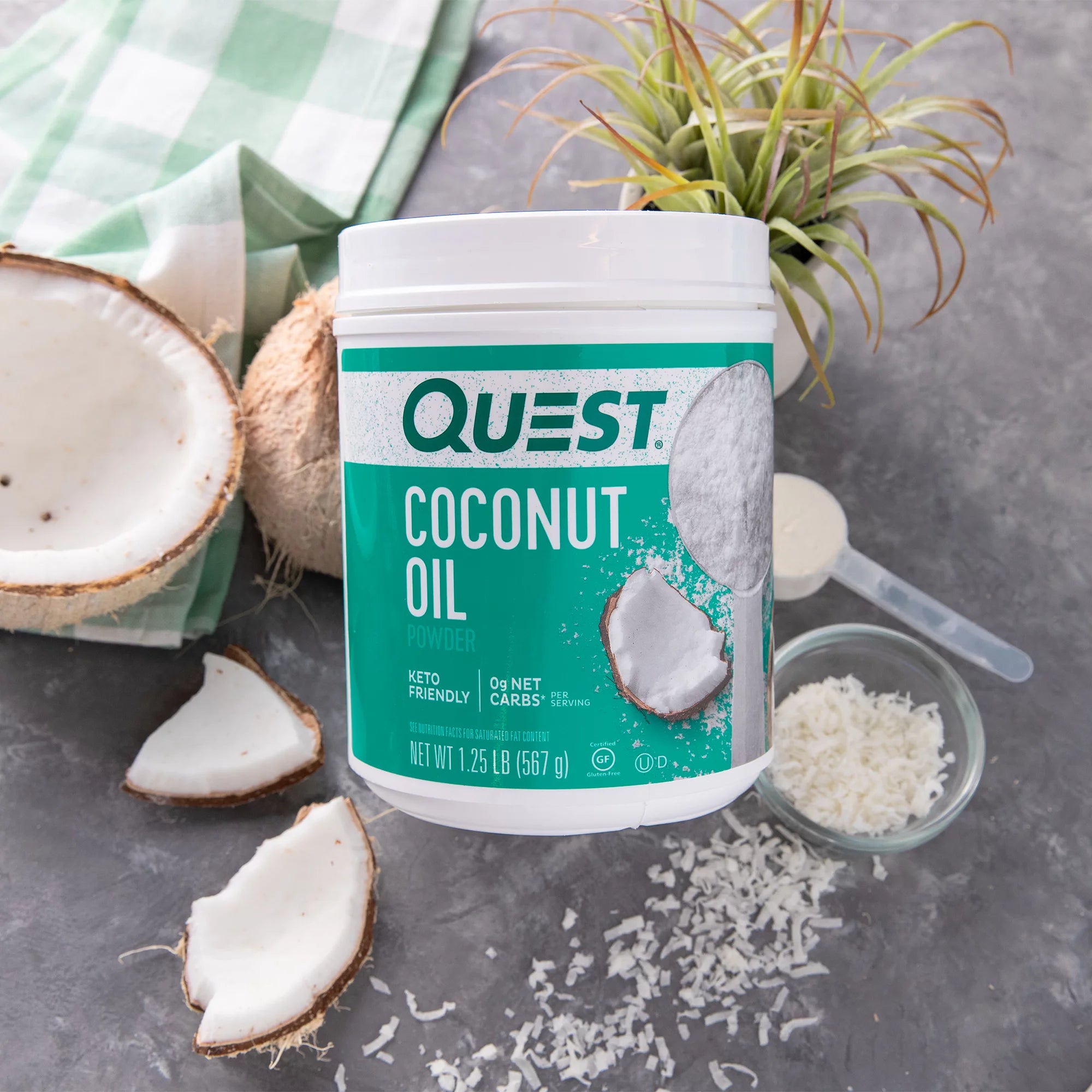Quest Coconut Oil Powder, Unflavored, 20 oz Z8876