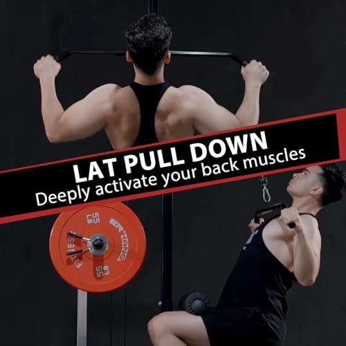 Mikolo LAT Pulldown Machine with Leg Hold Down and Cable Row Attachments W639986