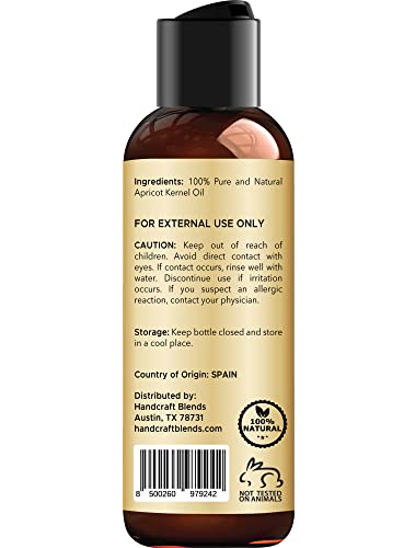 Handcraft Blends Organic Castor Oil 4 Fl Oz for Hair, Eyelashes and Eyebrows H495707