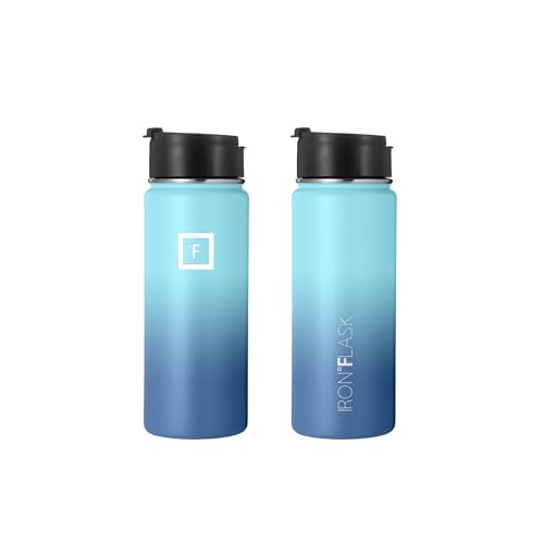 IRON °FLASK Stainless Steel Insulated Water Bottle with 3 Lids, 40 oz U19688