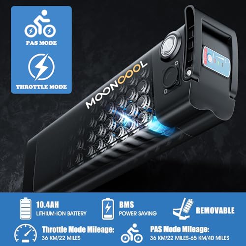 MOONCOOL Electric Tricycle for Adults 350W 36V Removable Battery 7 Speeds P222040