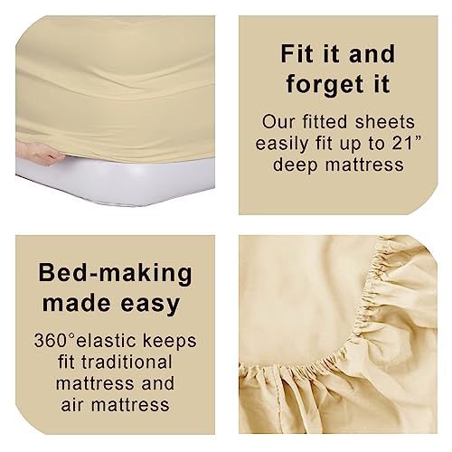 Bedecor Air Bed Sheets for Mattress Cover Removable Elastic Band Soft Breathable Twin XL Light Gray U508