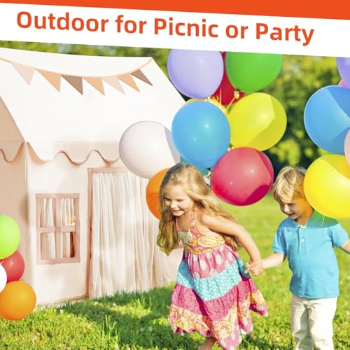Kids Tent Playhouse with Star Lights, Flags and Tote Bags, Washable Teepee for Boys & Girls V1120