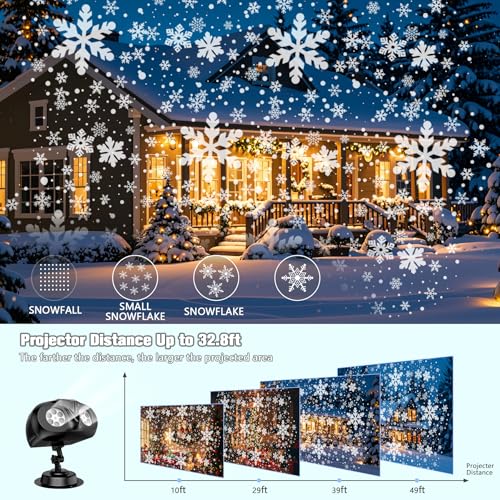 Halloween Christmas Projector Lights Outdoor with Remote, Waterproof Holiday Decor N1281