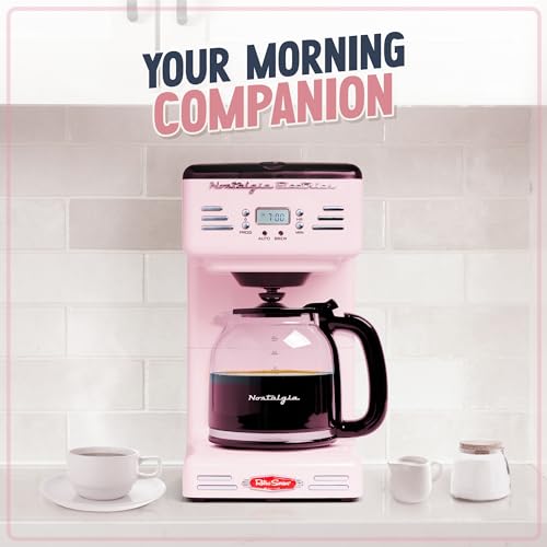 Nostalgia Retro 12-Cup Programmable Coffee Maker with LED Display, Aqua S6557