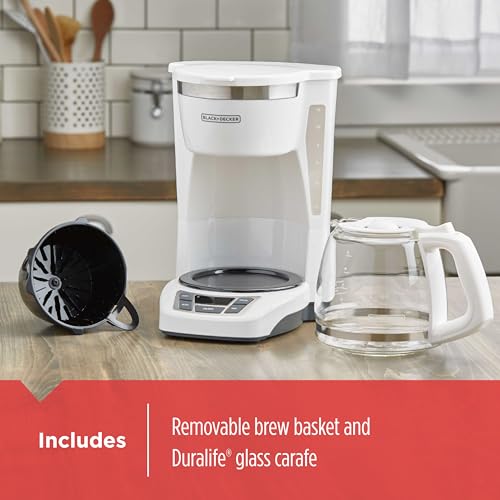 BLACK+DECKER 12-Cup Programmable Digital Coffee Maker, Black D647511