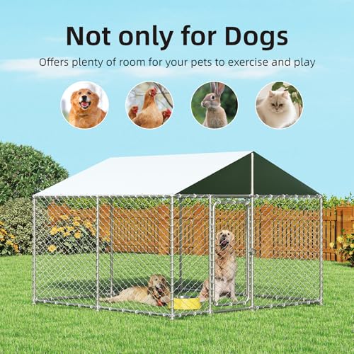 Outdoor Dog Kennel Heavy Duty with Waterproof Cover and Lock Q463