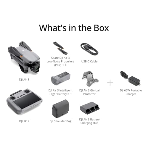 DJI Air 3 (DJI RC-N2) Drone with Dual Primary Cameras, 46-Min Flight Time X4993