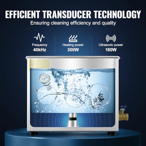 VEVOR Professional Ultrasonic Cleaner with Digital Timer & Heater, 3L W817988