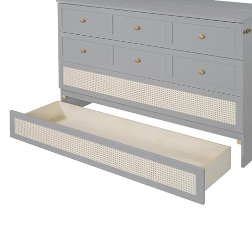 Ball & Cast Queen Size Solid Pine Murphy Bed with Charging Station, White + Walnut P2075