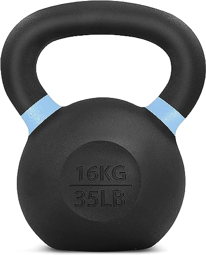 Yes4All Powder Coated Cast Iron Kettlebell Weight Set for Home Gym N15817