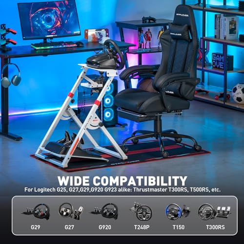 GTPLAYER Sim Racing Wheel Stand for Logitech G25 G27 G29 G920 G923 Thrustmaster T330TS A5733