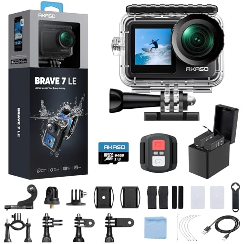 AKASO Brave 7 LE 4K Action Camera with 256GB Memory Card Bundle C607627