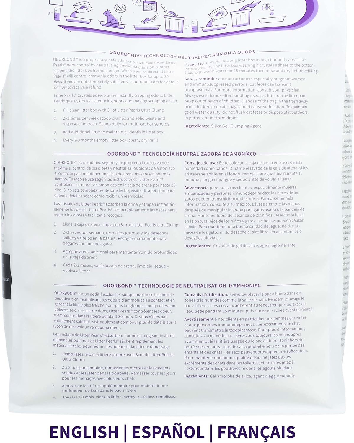 Litter Pearls Ultra Clump Unscented Crystal Cat Litter 8lb J46634
