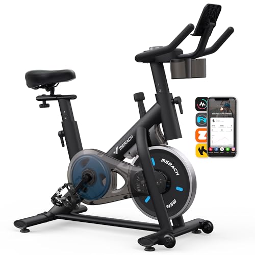 MERACH Exercise Bike, Low Noise Indoor Cycling Bike with App X955106