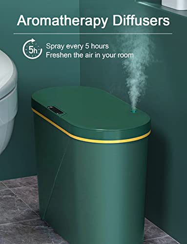 Motion Sensor Trash Can with Lid, 4.2 Gallon, Green F1103