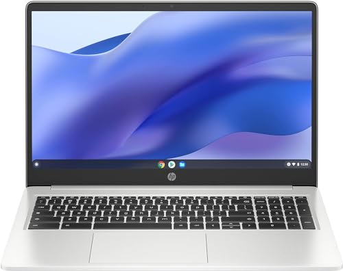 HP 15.6 HD Premium Chromebook, Intel Celeron, 8GB RAM, 64GB SSD, Chrome OS, Arctic Silver V28525
