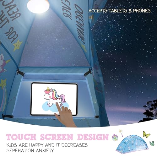 Pink Unicorn Kids Bed Tent Twin Size for Girls and Boys O622461