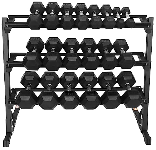 Rubber Coated Hex Dumbbell Weight Set R443