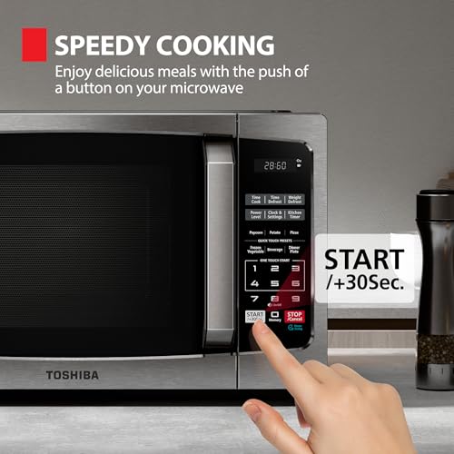 Toshiba ML-EM62P(SS) Countertop Microwave, 2.2 Cu Ft, 1200W, Stainless Steel C1532