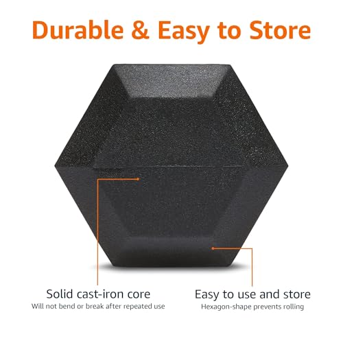 Amazon Basics Rubber Hex Dumbbell K648924