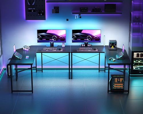 Casaottima L Shaped Gaming Desk Corner Desk for Home Office, 51 Inch, Black M173778
