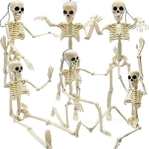 Life Size Skeleton with Posable Joints for Halloween Decor R4204