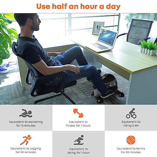 Mini Exercise Bike, AGM Under Desk Pedal Exerciser with LCD Display F9243