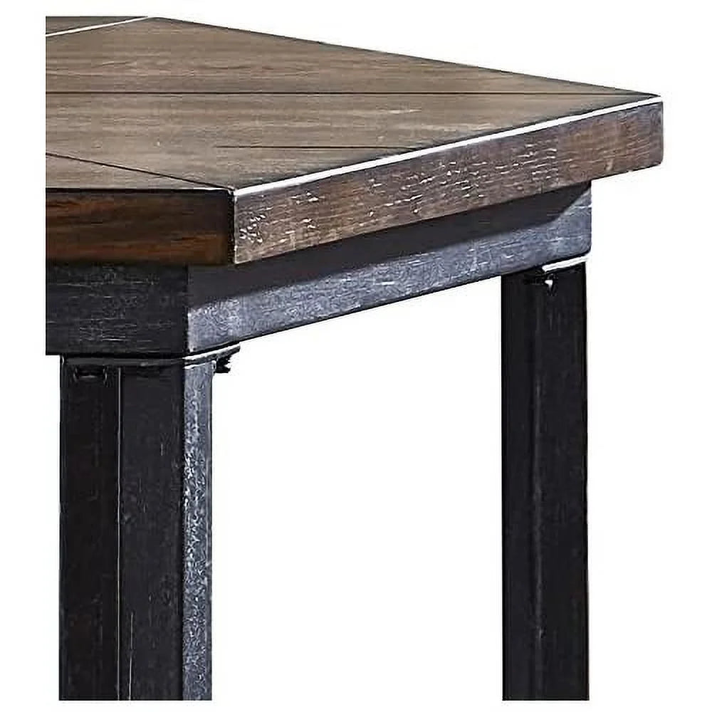 Mocha Hexagonal Iron Base End Table K408