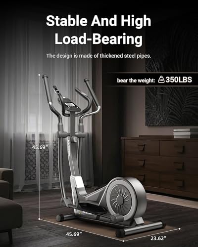 HARISON Elliptical Machine for Home, 350 LBS Capacity, Magnetic Resistance with Bluetooth D897592