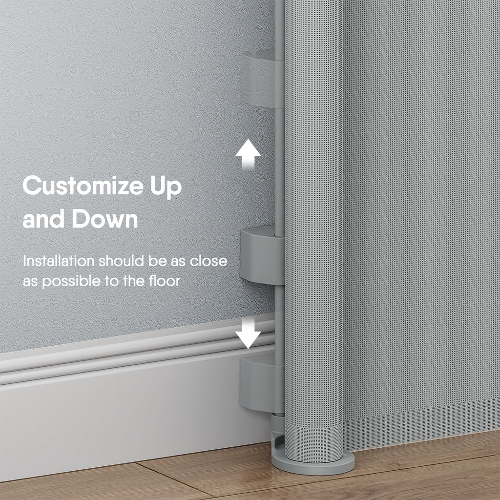 Retractable Baby Gate for Stairs, BabyBond Extra Wide 59" x 33" Tall, Gray O944