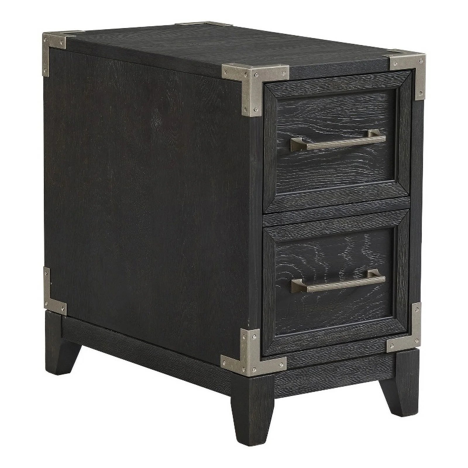 Intercon Furniture Laguna Wood Chairside Table, Black A556