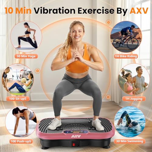 AXV Vibration Plate Fitness Platform Exercise Machine for Full Body Workout Q37919