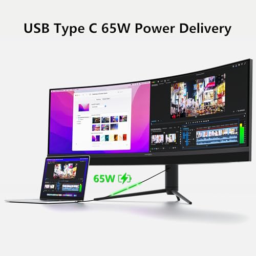 INNOCN 45C1R 45 Inch Ultrawide Curved Gaming Monitor, HDR400, USB-C 90W O61407
