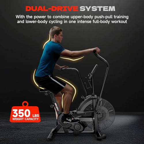 Magnetic Air Resistance Exercise Bike with Dual Action Handlebars L6339
