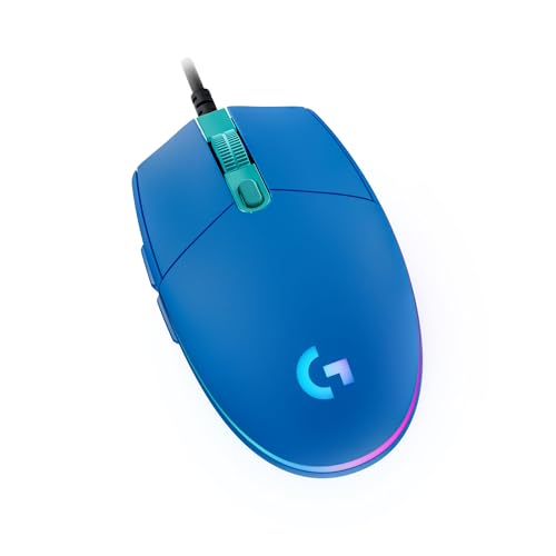 Logitech G203 Wired Gaming Mouse, 8,000 DPI, RGB, 6 Programmable Buttons, PC/Mac - Black U28629