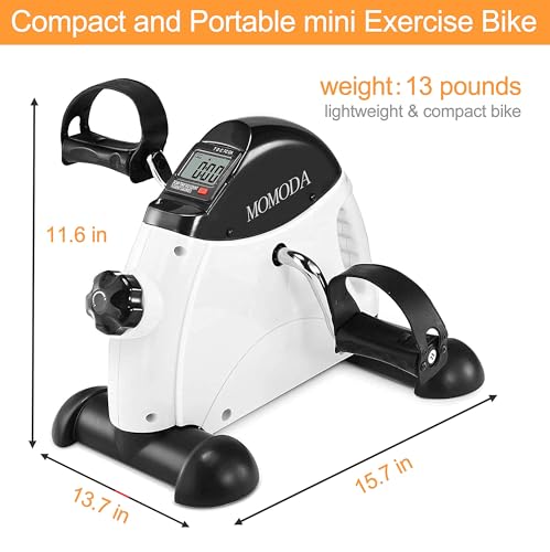 MOMODA Under Desk Bike Pedal Exerciser with LCD Display O819