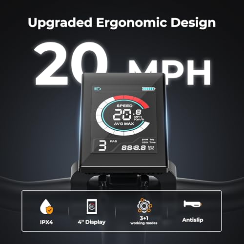 Jasion EB5 Electric Bike for Adults, 500W Brushless Motor, 40 Miles, 20 MPH, 7-Speed Y354