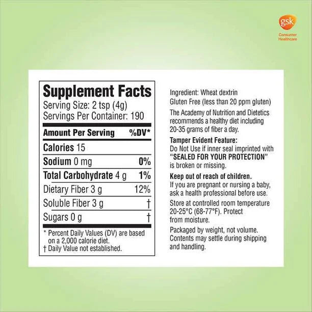 Benefiber Fiber Supplement - 190 Servings T5410