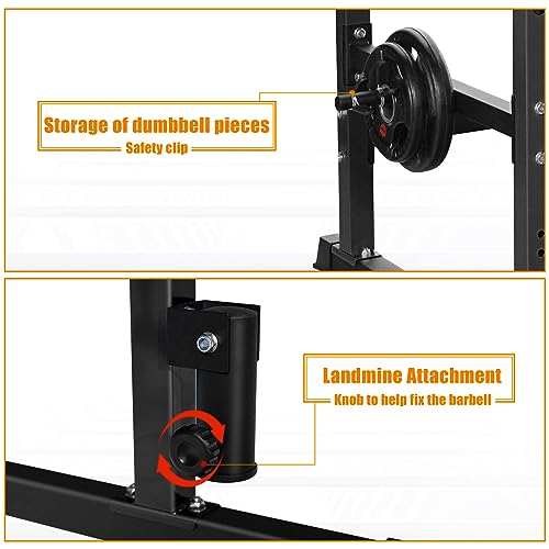 Bongkim Power Rack, Adjustable Squat Stand for Home Gym, 660lb Capacity L49550