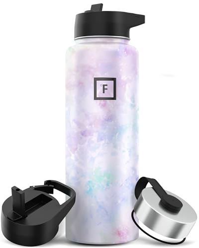 IRON °FLASK Stainless Steel Insulated Water Bottle with 3 Lids, 40 oz U19688