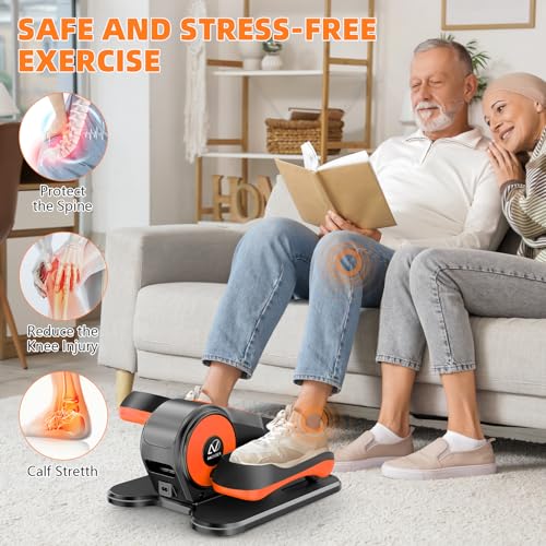 ANCHEER Under Desk Elliptical Machine, Quiet Portable Seated Pedal Exerciser F93140