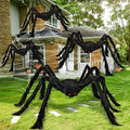JOYIN 4 Packs Halloween Outdoor Decorations Spider Set, Scary Large Spiders for Halloween Decor Outside, Indoor Party Decor Haunted House Prop, Yard Lawn Garden Decoration, Black (60" 36" 24" 24")