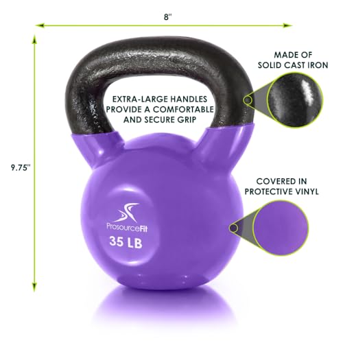 ProsourceFit Vinyl Coated Cast Iron Kettlebells A401