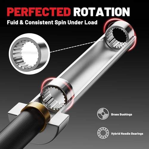 PAPABABE Olympic Barbell 2-inch 45lb Weight Bar for Strength Training V204840